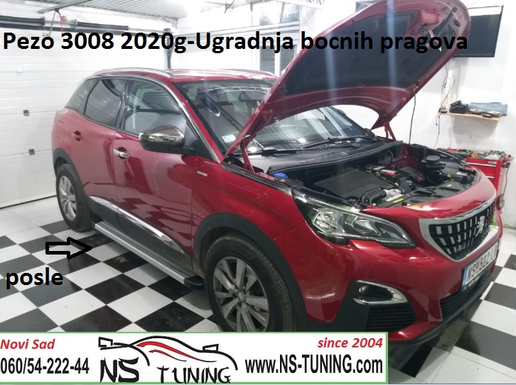 peugeot 3008 gt  2016 2017 2018 2019 2020 godiste ugradnja bocnih pragova novi sad beograd ns tuning servis